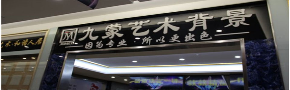 九蒙艺术背景墙形象图